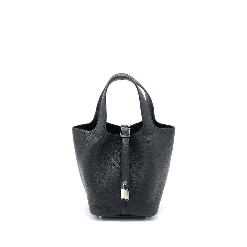 Hermes Picotin 18 Lock Bag Clemence Black SHW Stamp Y