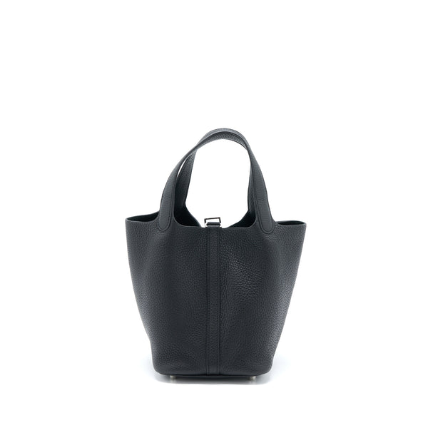 Hermes Picotin 18 Lock Bag Clemence Black SHW Stamp Y