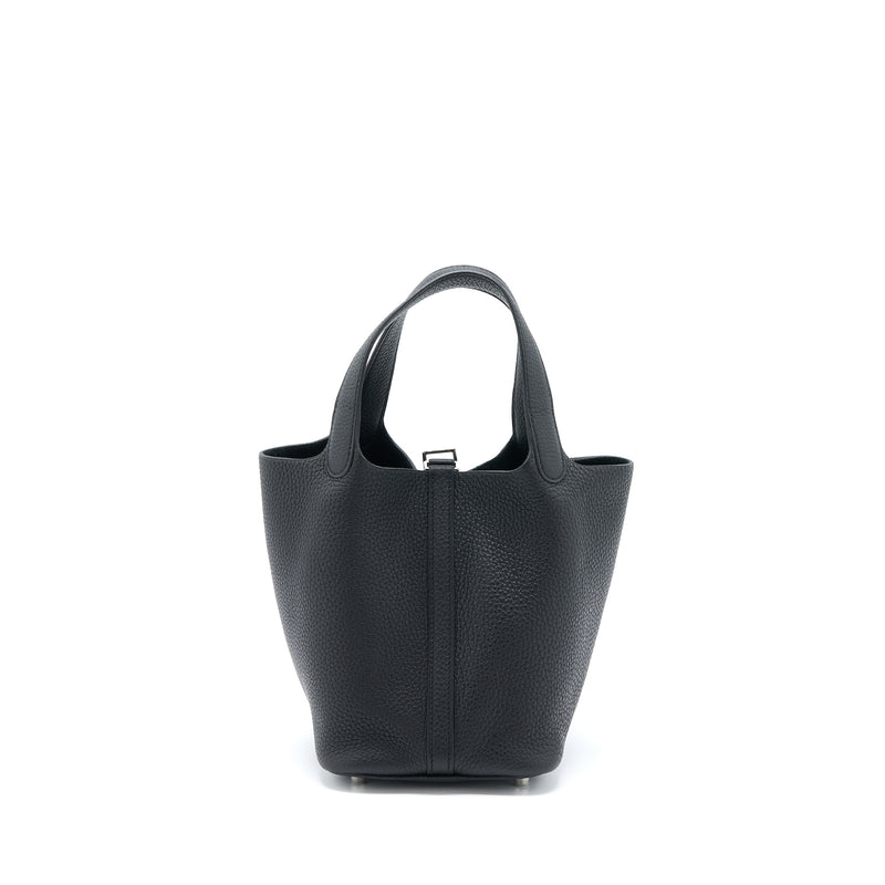 Hermes Picotin 18 Lock Bag Clemence Black SHW Stamp Y