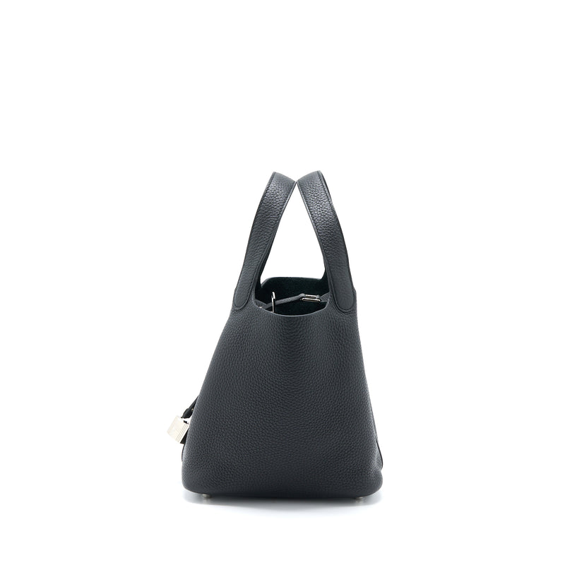 Hermes Picotin 18 Lock Bag Clemence Black SHW Stamp Y