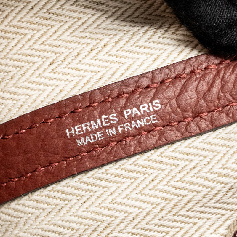 Hermes Garden Party 30 Country leather rouge H SHW stamp Y