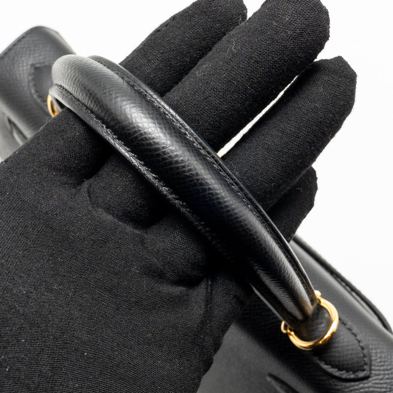 Hermes kelly 25 Epsom Black GHW stamp U