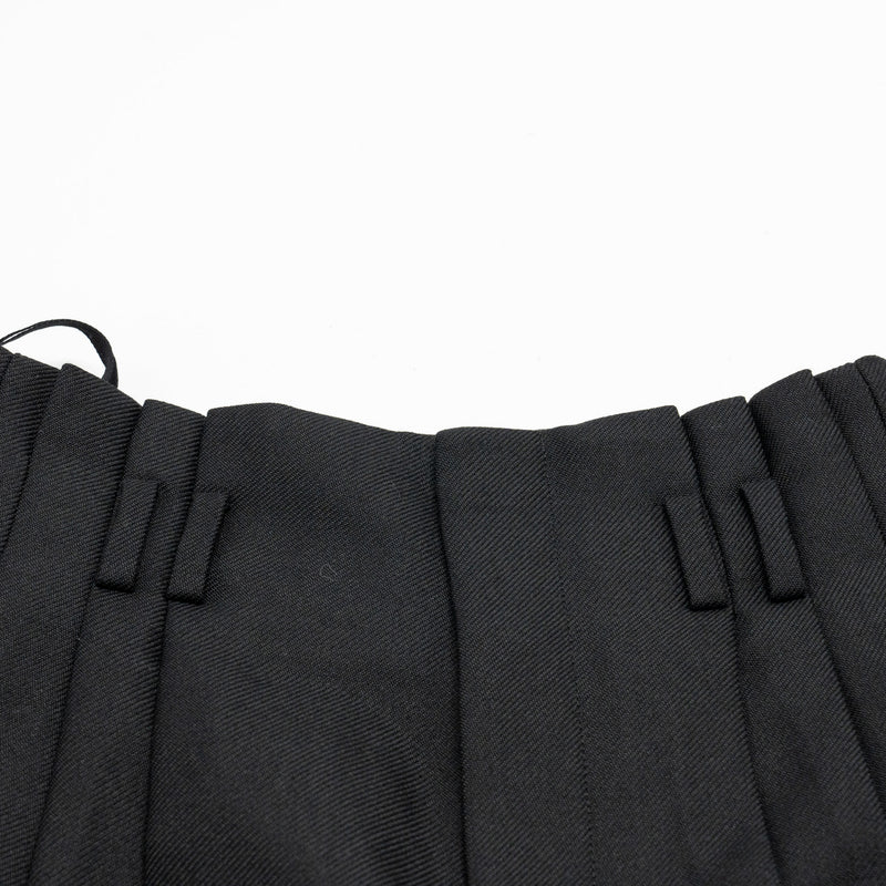 CELINE Size 34 Pantalon Margaret Gabardine Straight Pants Wool/Mohair Black