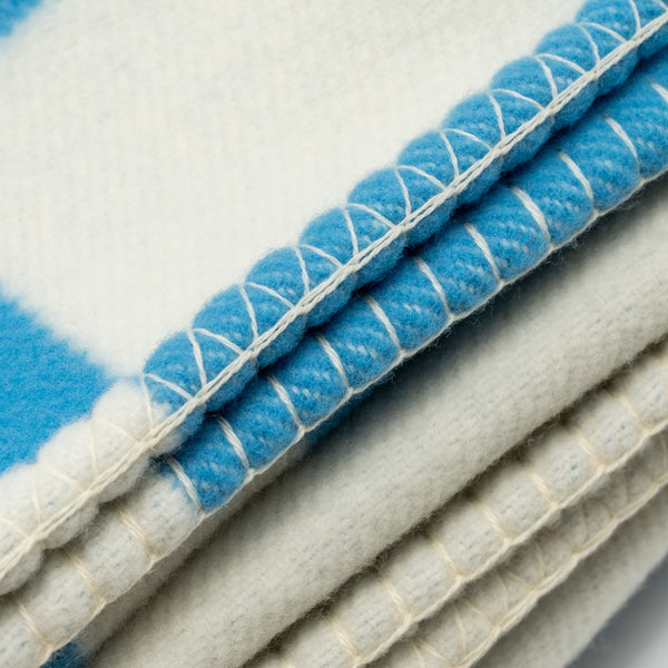 Hermes Avalon Baby Blanket Bleu Genievre / Blanc