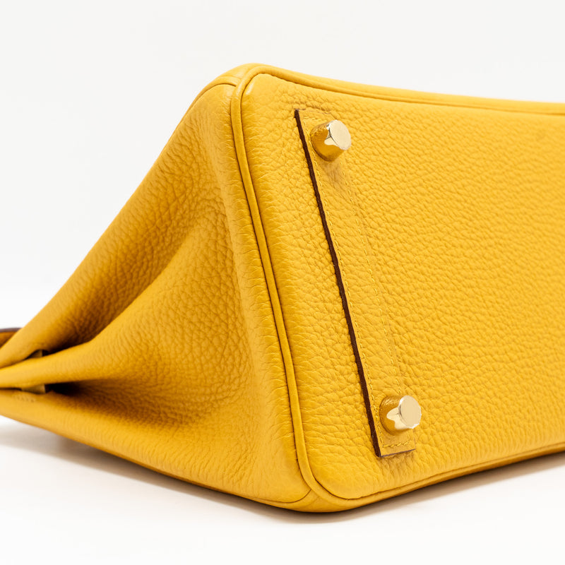 Hermes Birkin 25 Togo 9D Jaune Amber GHW Stamp Z