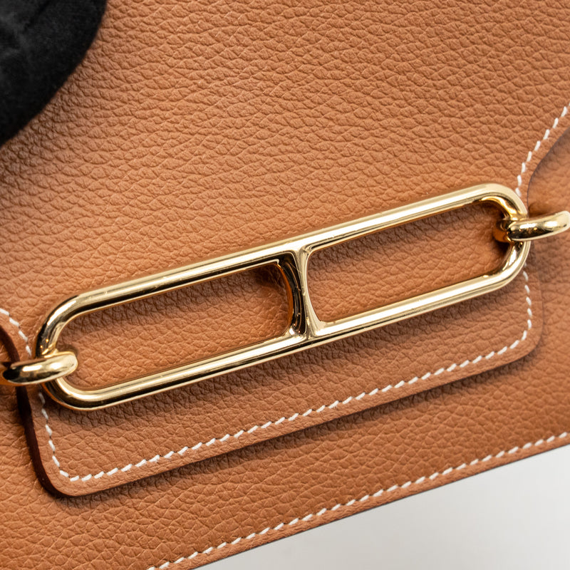 Hermes Roulis Slim Evercolor Gold GHW Stamp Z