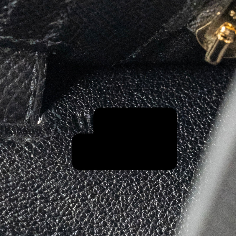 Hermes kelly 25 Epsom Black GHW stamp U