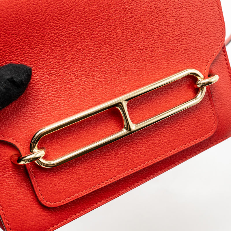 Hermes Mini Roulis Evercolor S3 Rouge De Coeur LGHW Stamp D