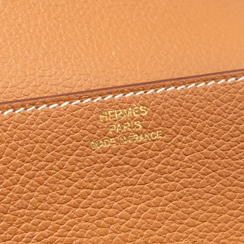 Hermes Roulis Slim Evercolor Gold GHW Stamp Z