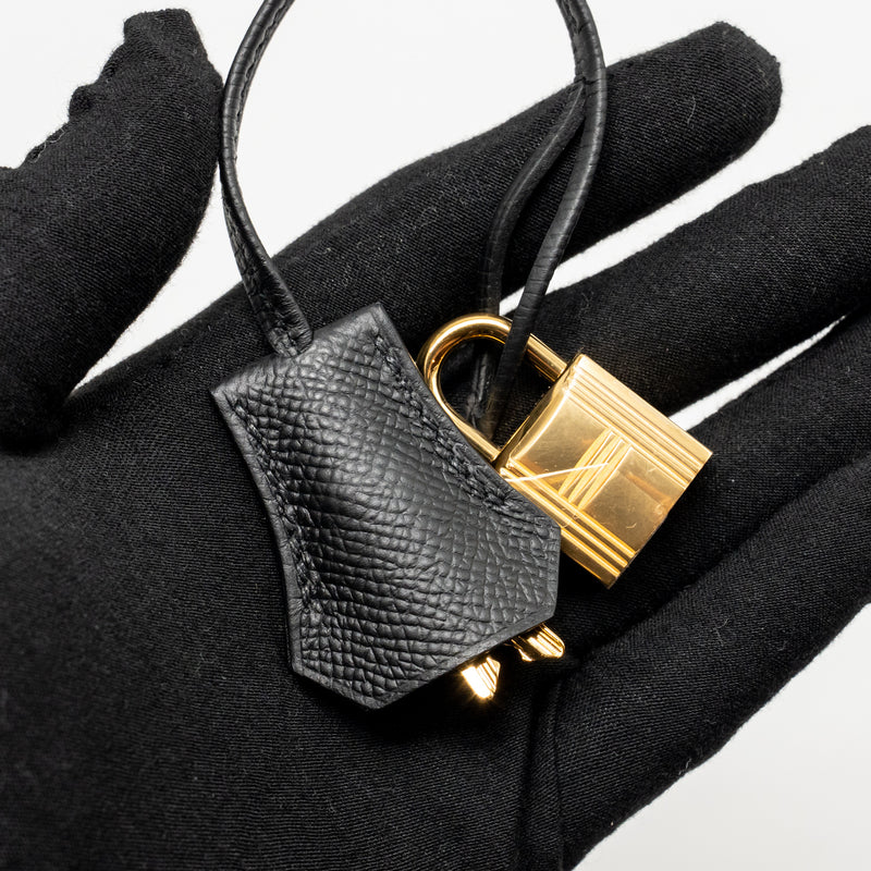 Hermes kelly 25 Epsom Black GHW stamp U