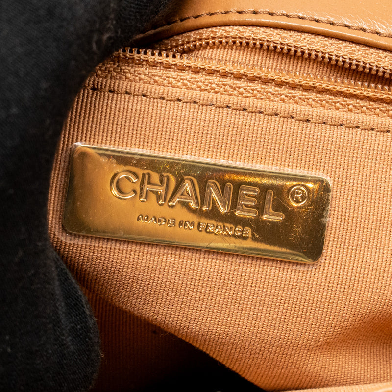 Chanel Small 19 Bag Lambskin Caramel Multicoloured Hardware (Microchip)