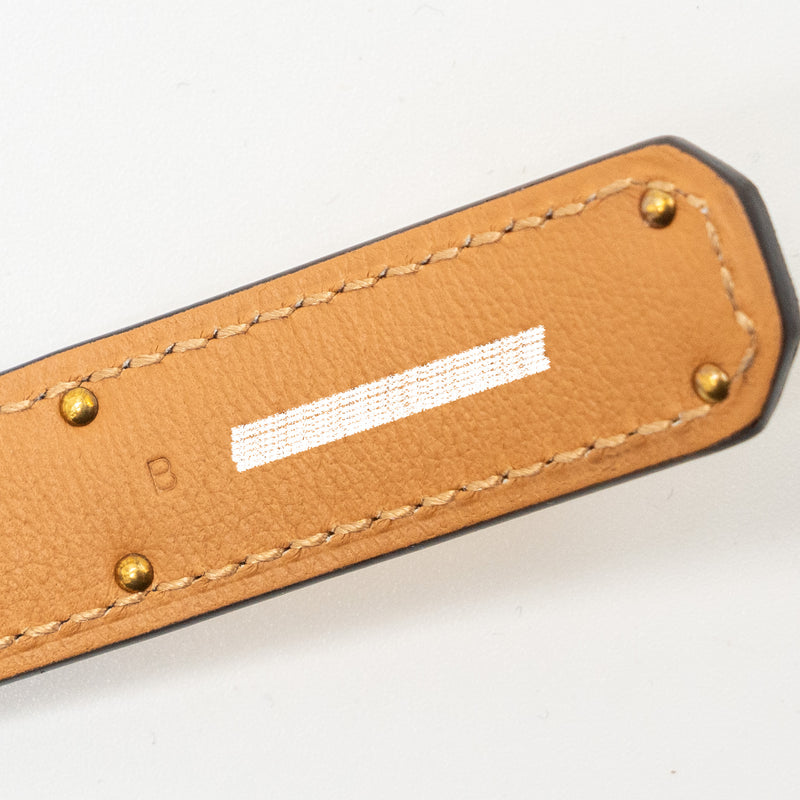 Hermes classic kelly belt Epsom etoupe GHW stamp B