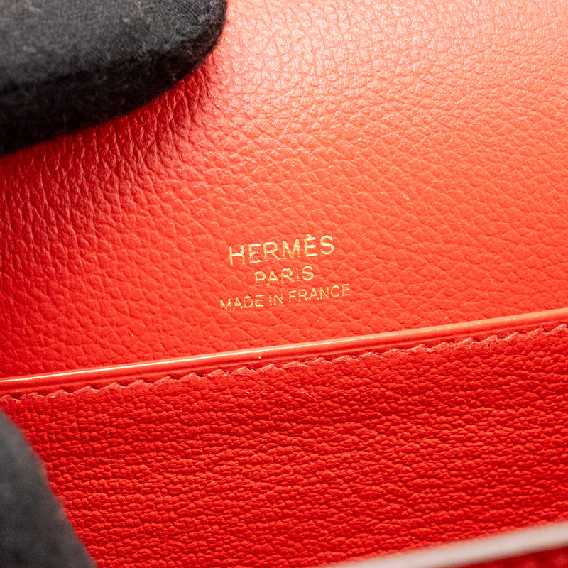 Hermes Mini Roulis Evercolor S3 Rouge De Coeur LGHW Stamp D