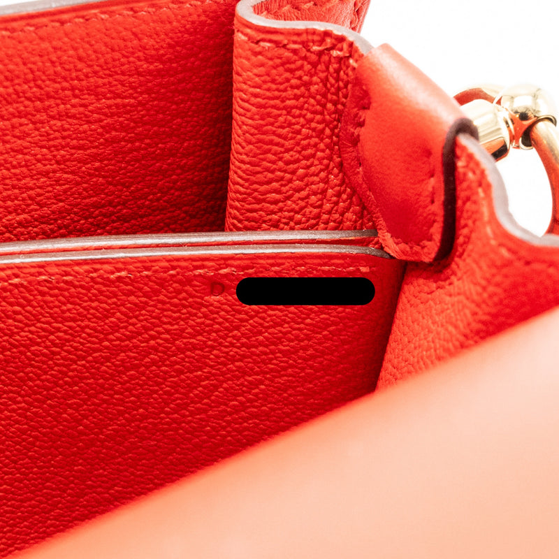Hermes Mini Roulis Evercolor S3 Rouge De Coeur LGHW Stamp D