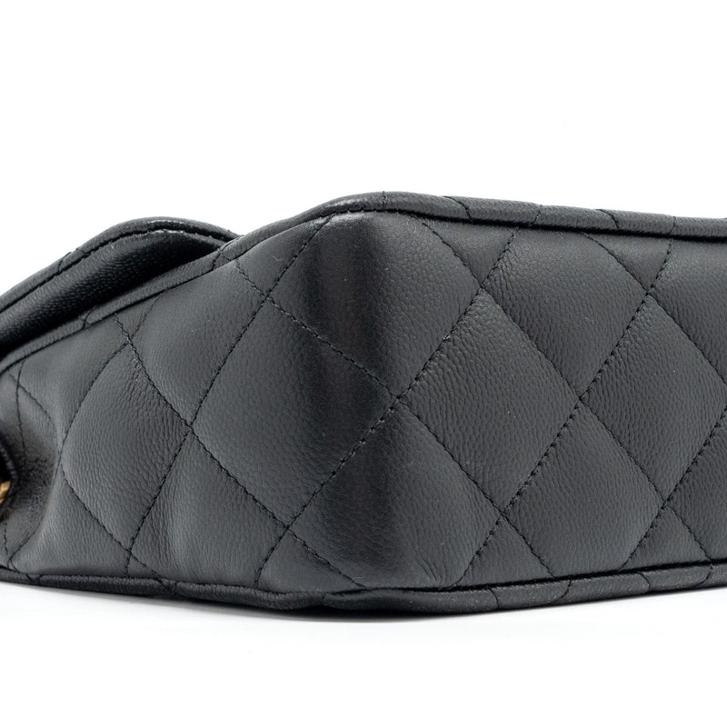 Chanel coco love flap bag adjustable chain caviar black GHW (microchip)