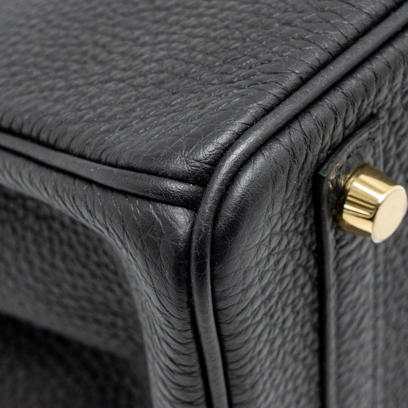 Hermes Birkin 25 Togo Black GHW Stamp Z