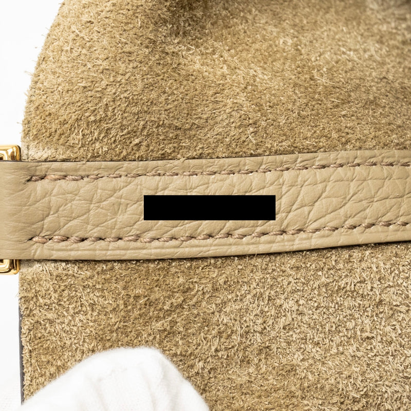 Hermes Picotin 18 Lock Bag Clemence Beige Marfa GHW Stamp W