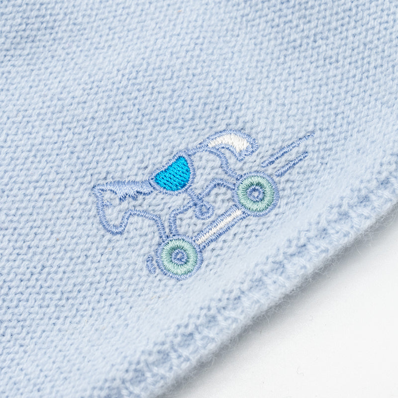 Hermes Baby Hat&Scarf Set Cashmere Light Blue