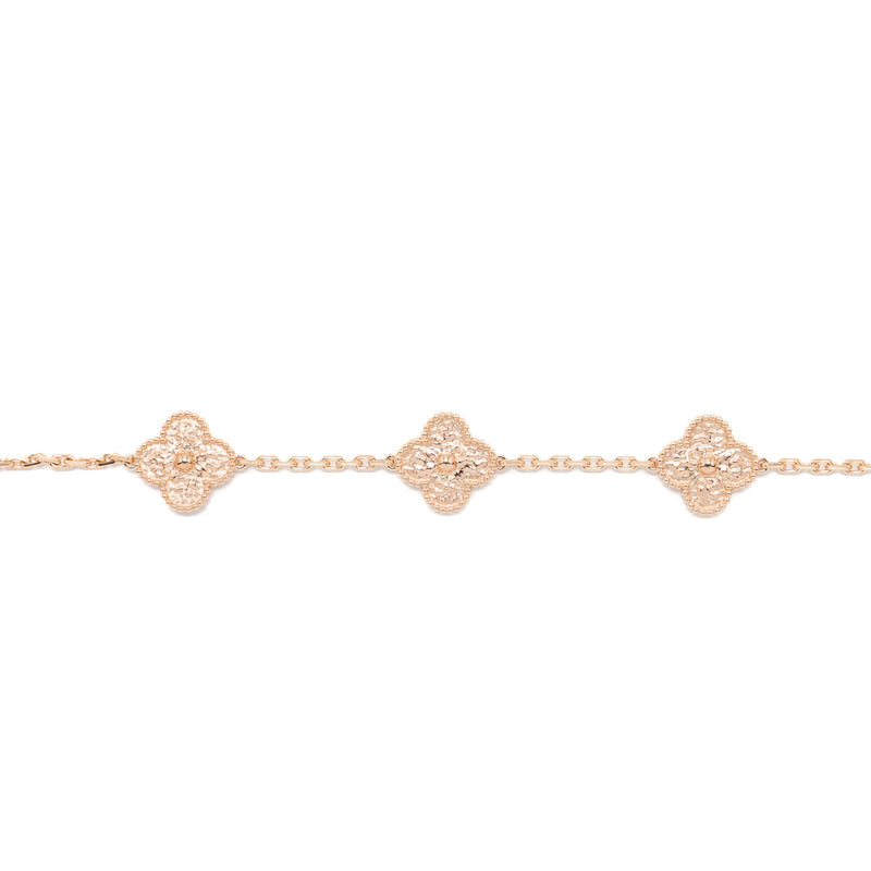 Vintage Alhambra bracelet, 5 motifs 18K rose gold - Van Cleef & Arpels