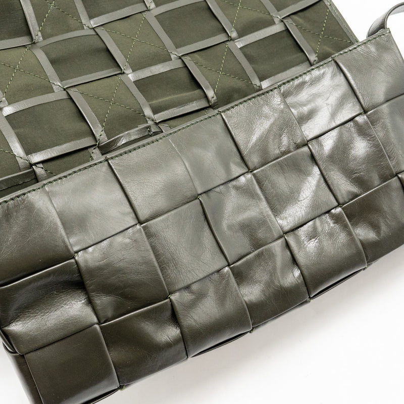 Bottega Veneta Cassette Crossbody Bag Lambskin Dark Green Ruthenium SHW