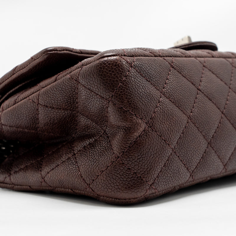 Chanel Small 2.55 Reissue Double Flap Bag Shiny Grained Calfskin Burgundy SHW