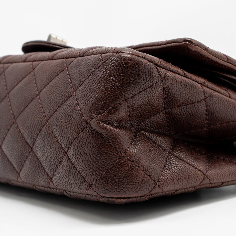 Chanel Small 2.55 Reissue Double Flap Bag Shiny Grained Calfskin Burgundy SHW