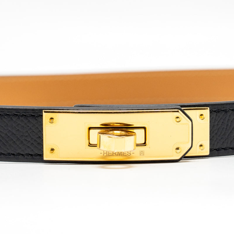 Hermes Kelly 18 Belt Epsom Black GHW Stamp B