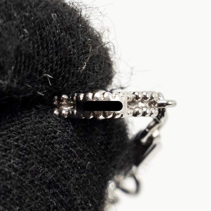 Van Cleef and Arpels Sweet Alhambra Bracelet, 6 Motifs 18K White Gold / Diamonds