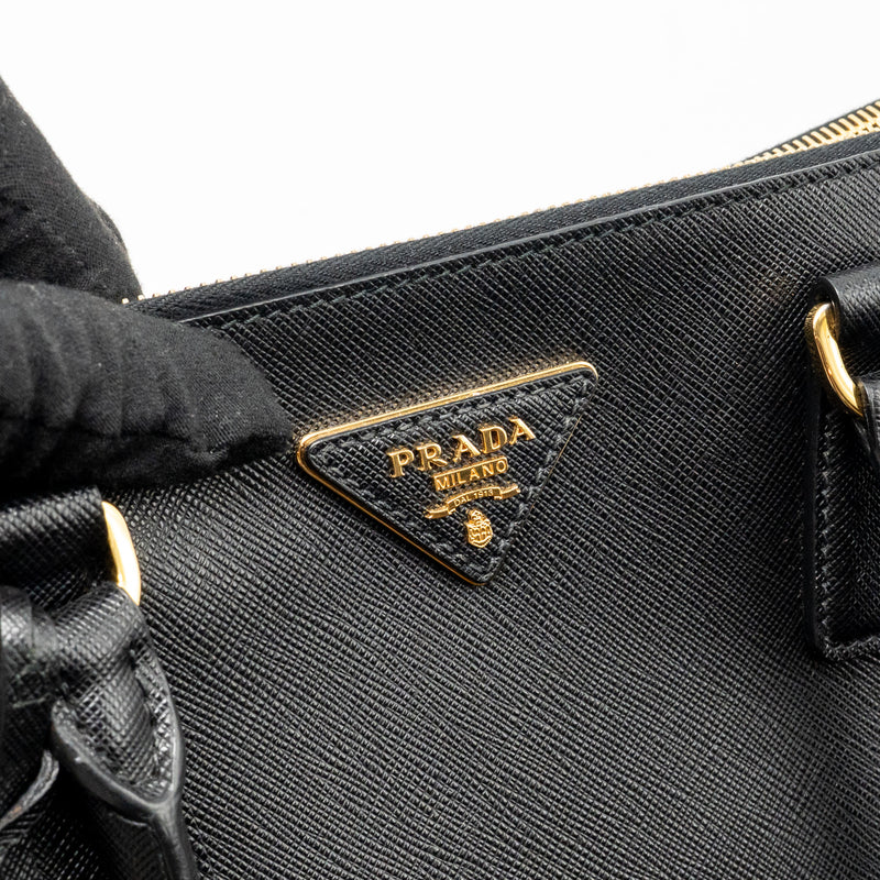 Prada Large Saffiano Tote Bag Leather Black GHW