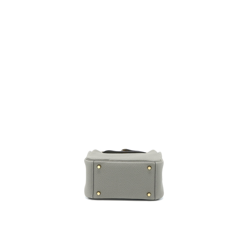 Hermes Mini Lindy Clemence 0L Gris Meyer GHW Stamp B