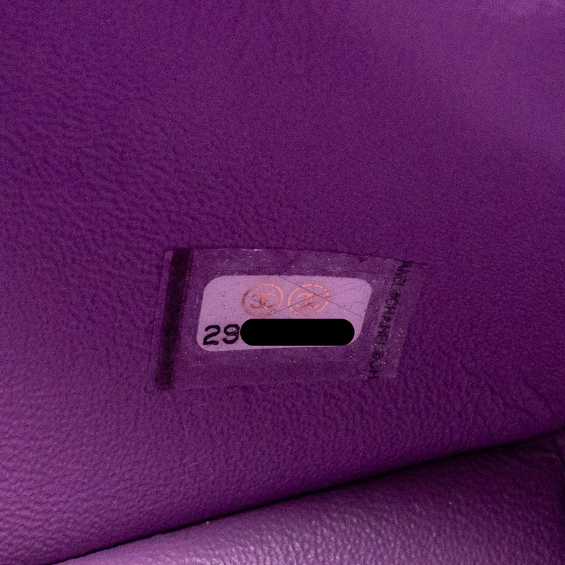 Chanel Mini Rectangular Flap Bag Lambskin Purple SHW