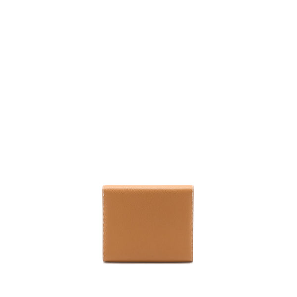 Hermes Clic 16 Wallet Epsom Gold GHW Stamp U