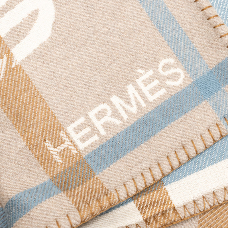 Hermes Littoral Blanket Beige/Bleu/Marron