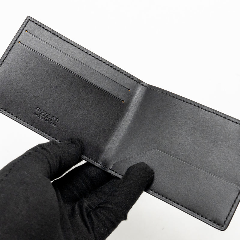 Goyard Bifold Wallet Multi Slot Goyardline Canvas Black