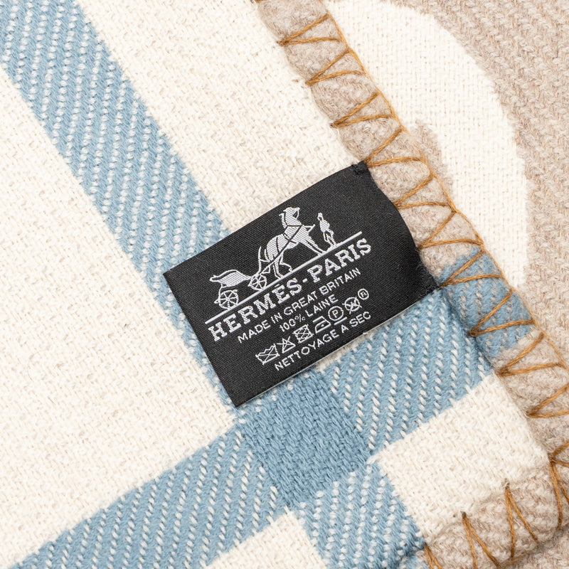 Hermes Littoral Blanket Beige/Bleu/Marron