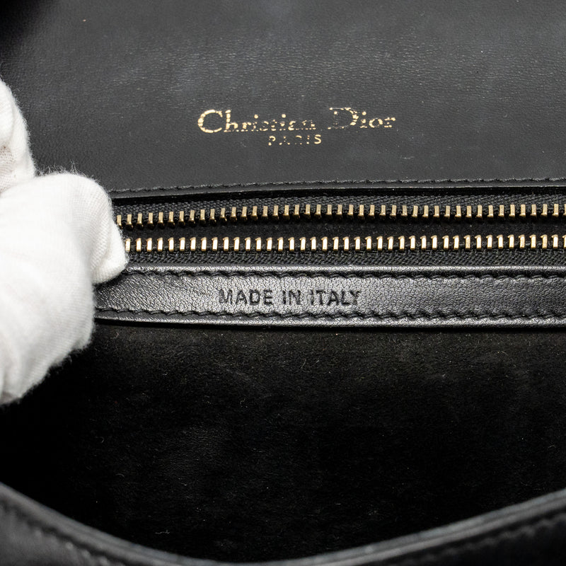 Dior Medium Studded Diorama Lambskin Black GHW