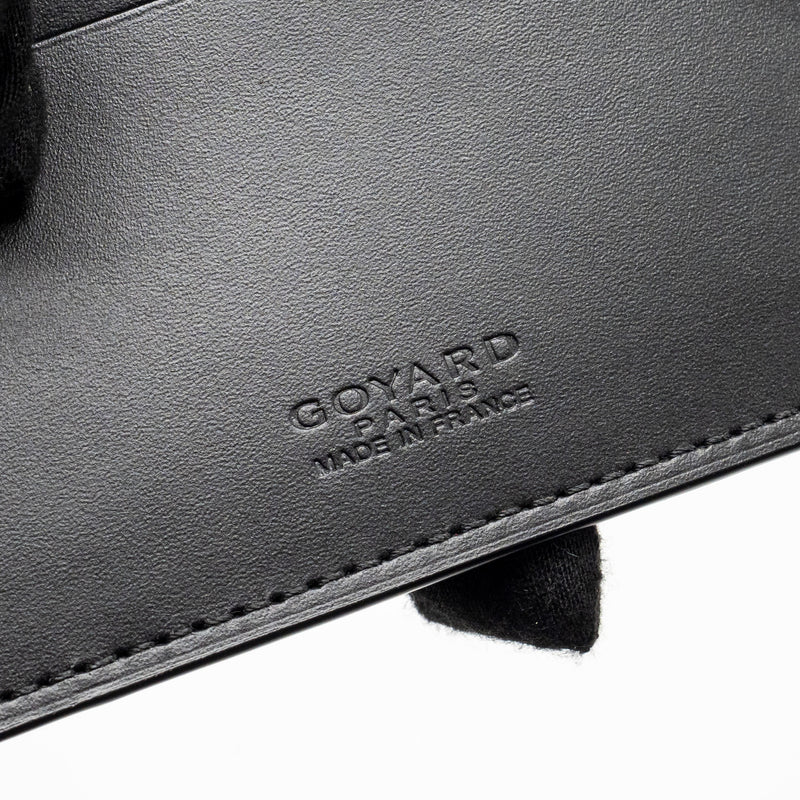 Goyard Bifold Wallet Multi Slot Goyardline Canvas Black