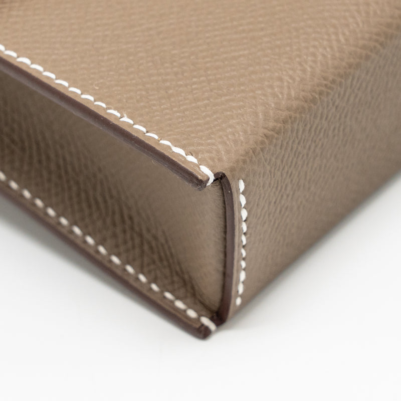 Hermes Hermesnap Epsom Etoupe SHW Stamp K