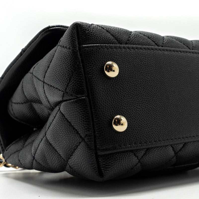 Chanel Small Coco Handle Caviar Black LGHW