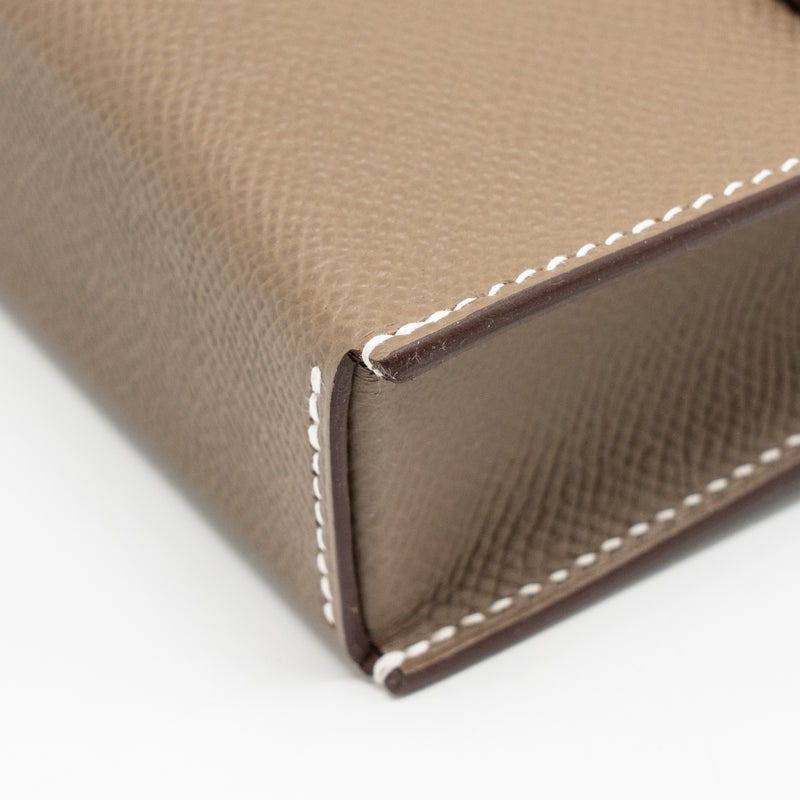 Hermes Hermesnap Epsom Etoupe SHW Stamp K