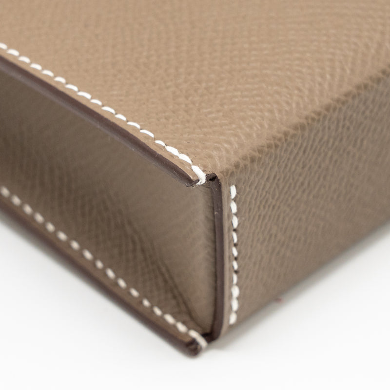 Hermes Hermesnap Epsom Etoupe SHW Stamp K