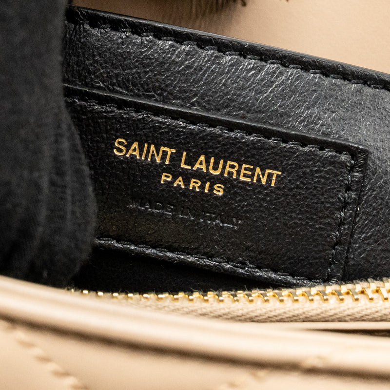 Saint Laurent / YSL Small Lou Lou Shoulder Bag Calfskin Beige GHW