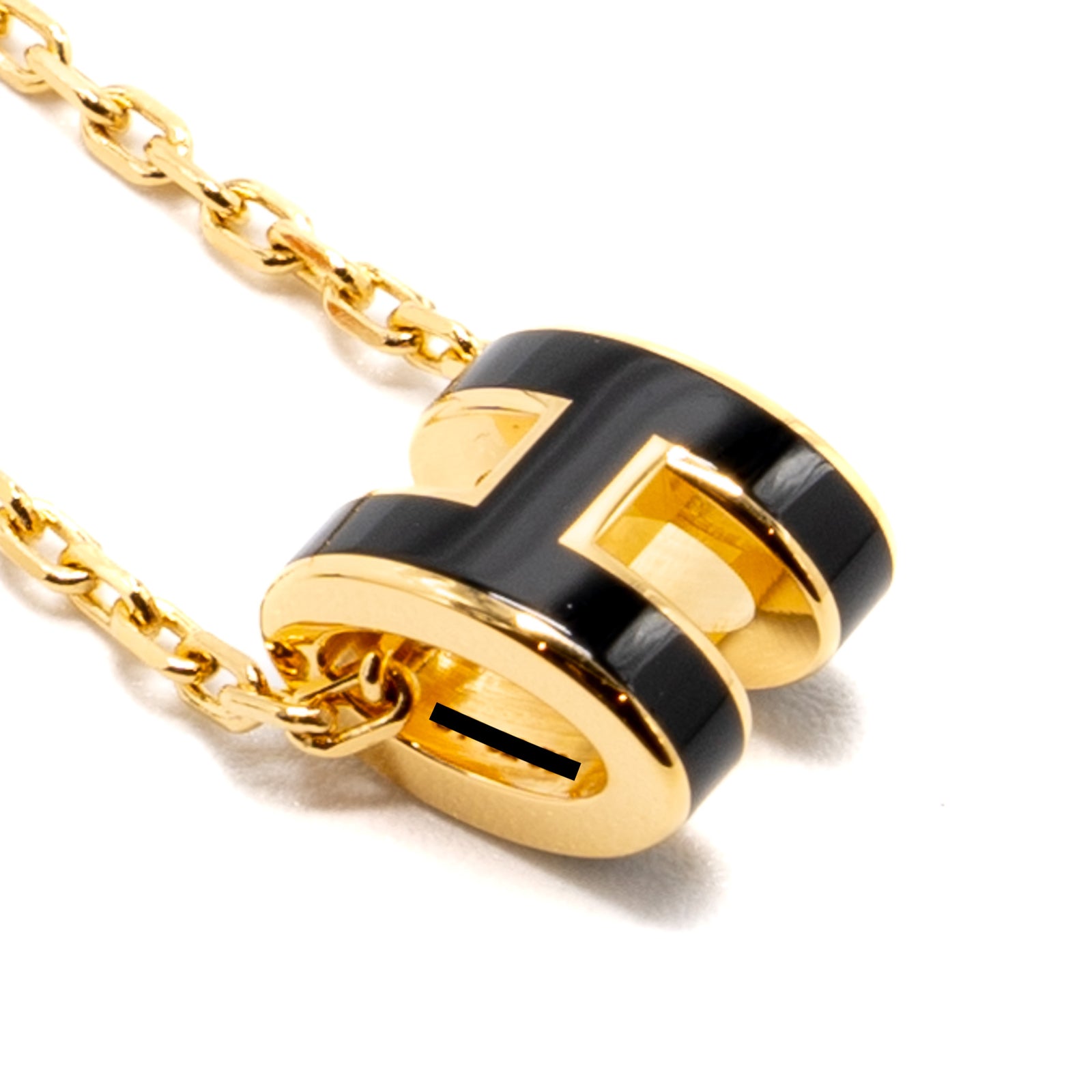 ★Hermes★(W) Mini Pop H Pendant★Gold & Noir (人気) Mini Pop H pendant | Hermès USA