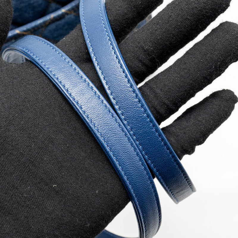 Chanel 23S Flap Backpack Denim Blue GHW (Microchip)