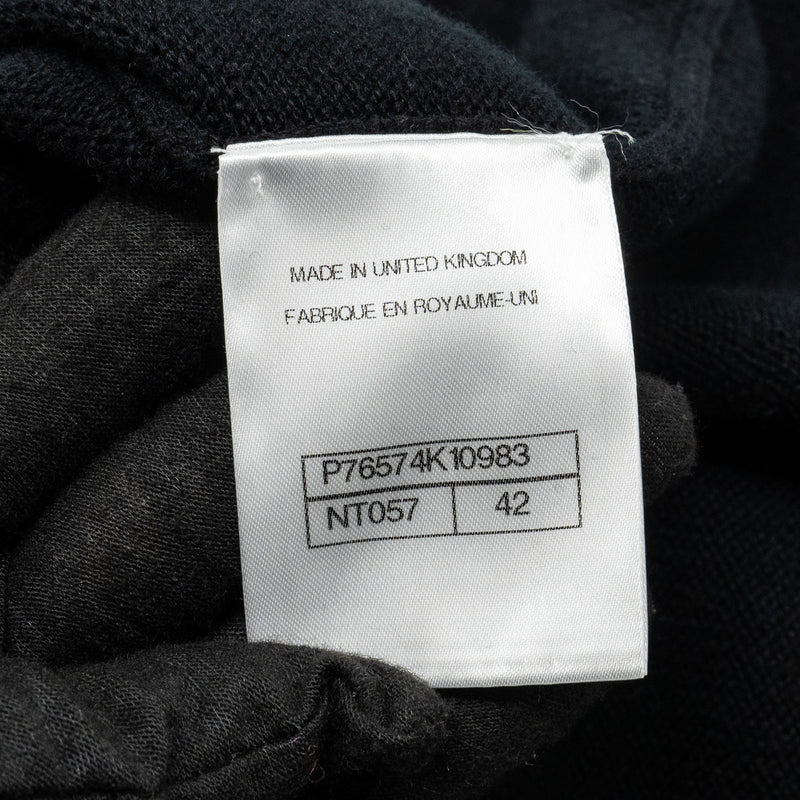 Chanel Size 42 Cardigan Cashmere Black/White