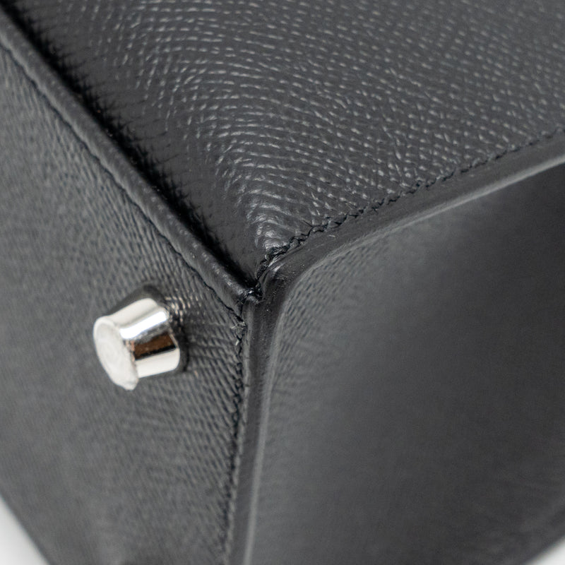 Hermes Kelly 25 Epsom Black SHW Stamp W
