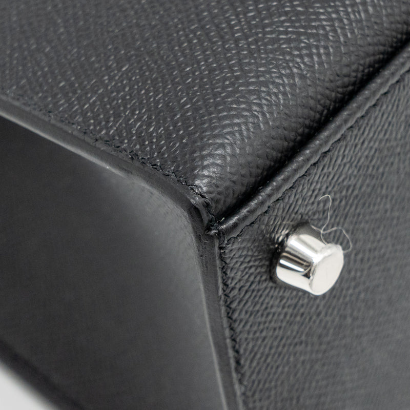 Hermes Kelly 25 Epsom Black SHW Stamp W