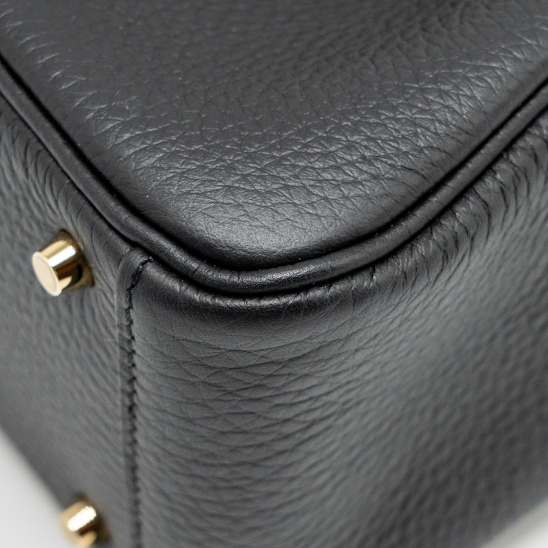 Hermes MINI Lindy II Clemence Black GHW Stamp W