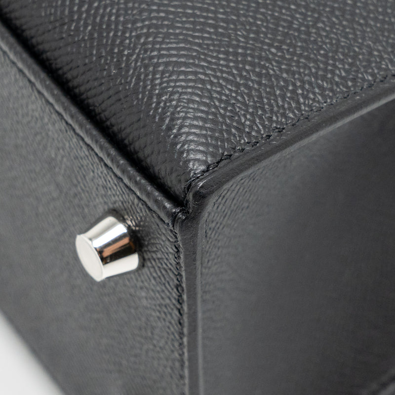 Hermes Kelly 25 Epsom Black SHW Stamp W
