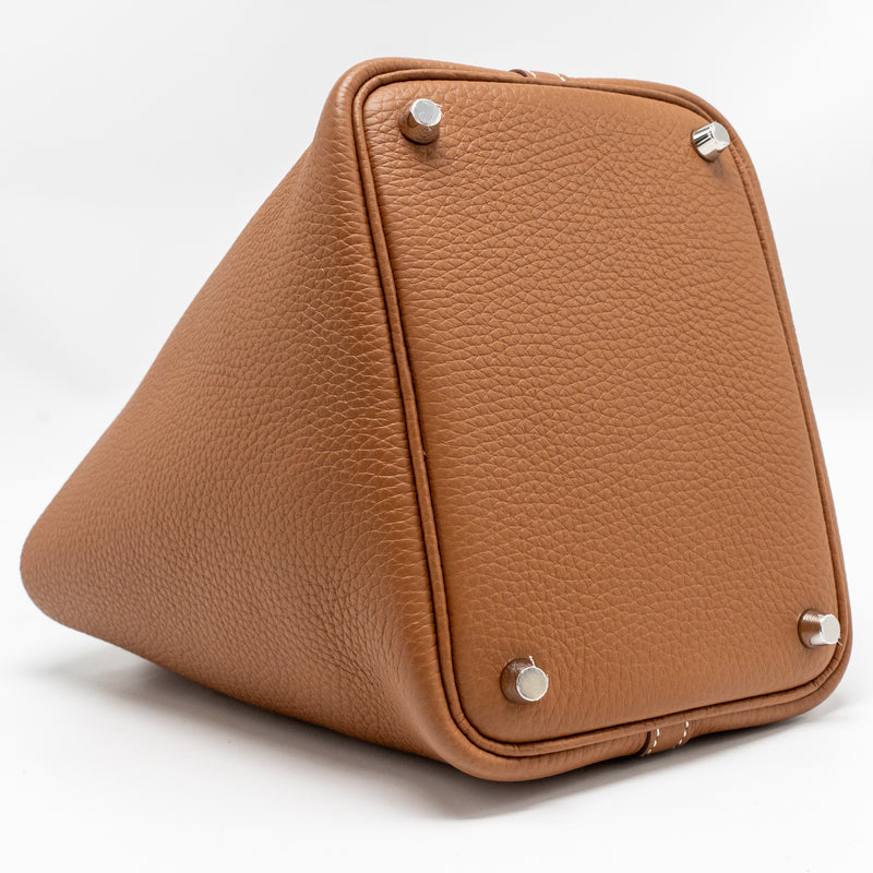 Hermes Picotin 18 Lock Bag Clemence Gold SHW Stamp U